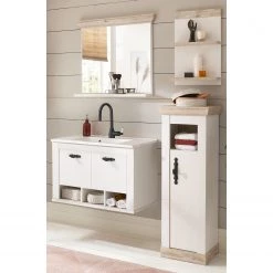 Ridgevalley Salle de bain Lewk XVII (4 éléments) - Imitation pin blanc / Imitation pin