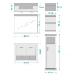 Ridgevalley Salle de bain Lewk XVII (4 éléments) - Imitation pin blanc / Imitation pin -Meubles de salle de bain Soldes 2022 1000281730 210728 08084100388 SKETCH DETAILS P000000001000281730 sketch