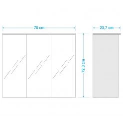 Schildmeyer Armoire de toilette Padua - Gris platine -Meubles de salle de bain Soldes 2022 1000283628 210804 06104300028 SKETCH DETAILS P000000001000283628 sketch