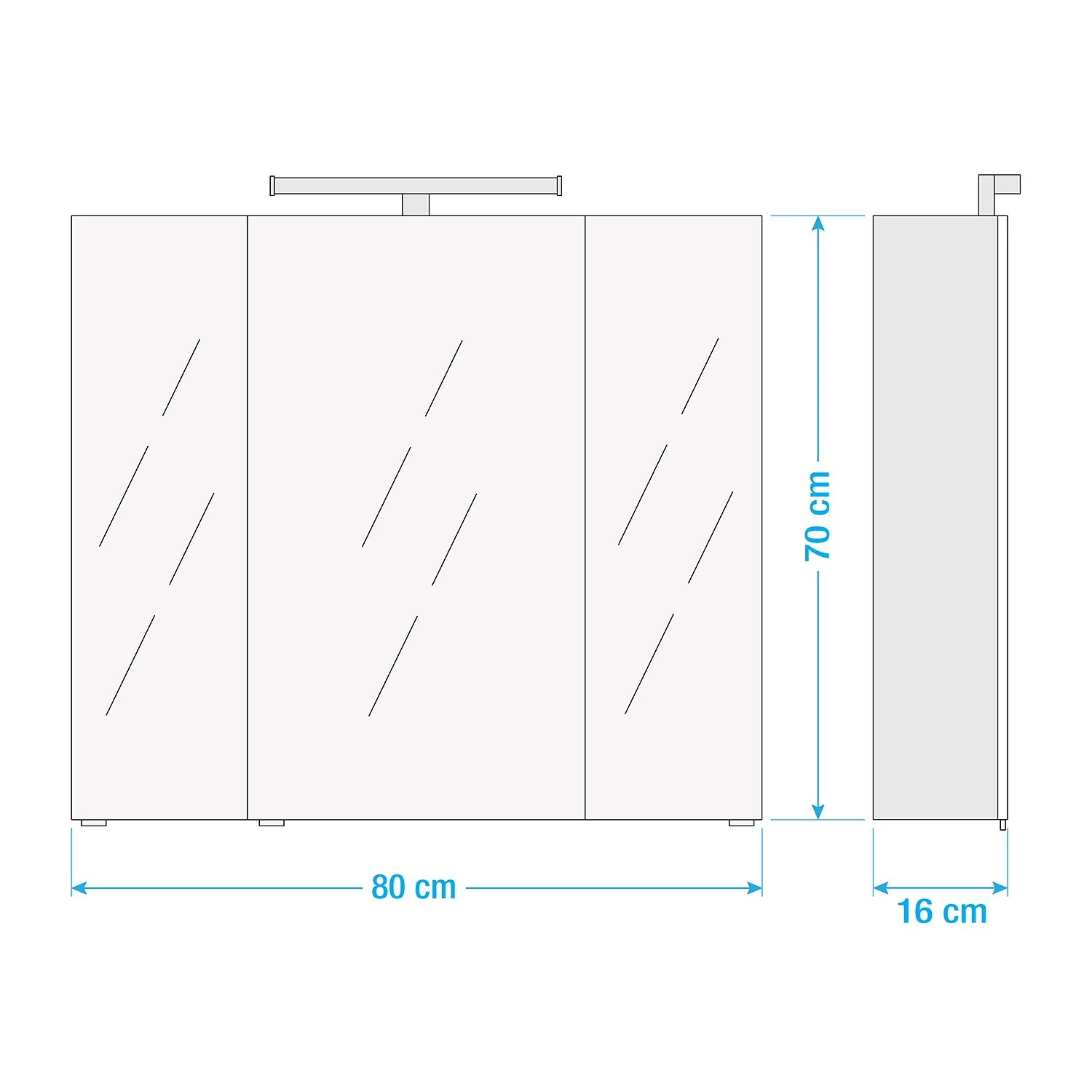 Pelipal Armoire de toilette Tiberio - Avec éclairage intégré - Blanc - Largeur : 80 cm 10 Pelipal Armoire de toilette Tiberio - Avec éclairage intégré - Blanc - Largeur : 80 cm – Image 8