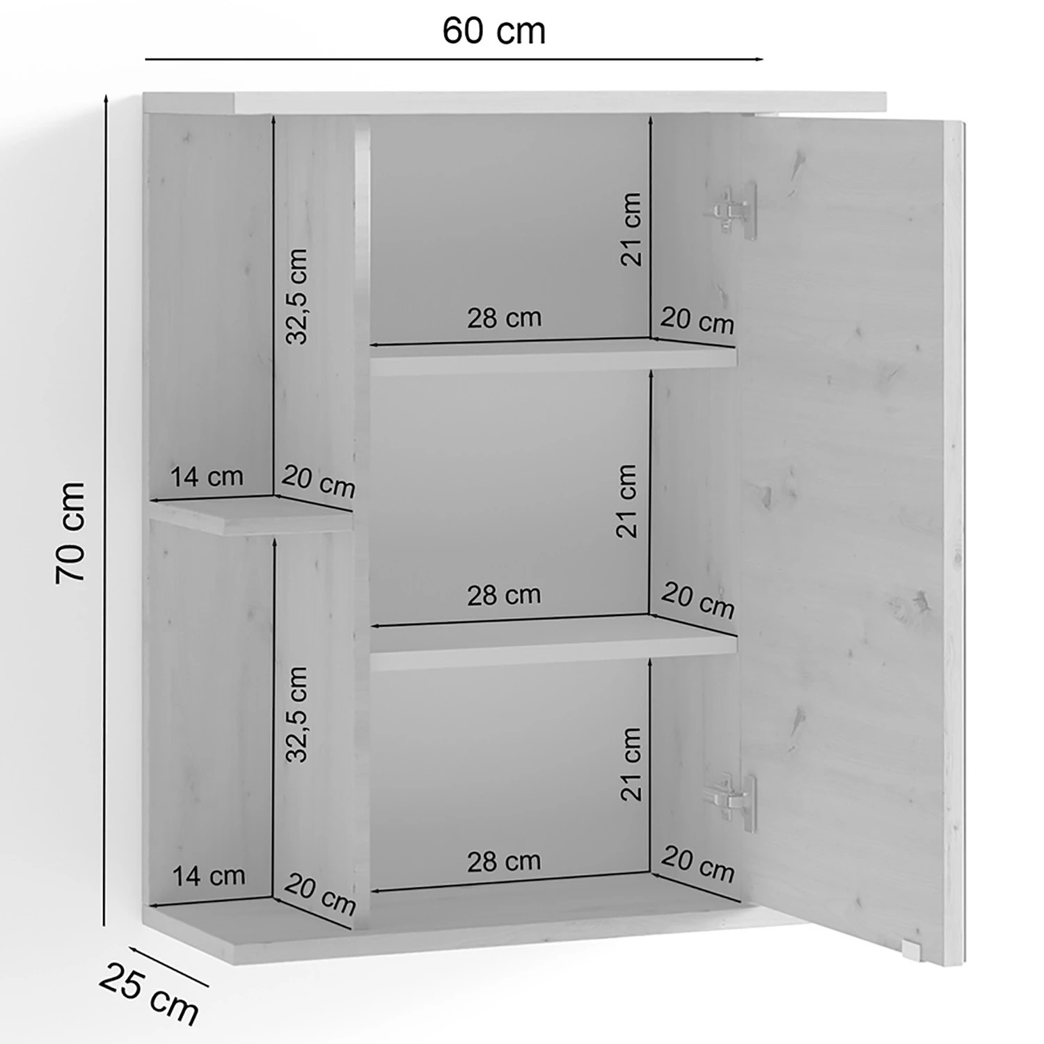 Loftscape Armoire de toilette Westerly - Imitation bois ancien 7 Loftscape Armoire de toilette Westerly - Imitation bois ancien – Image 5