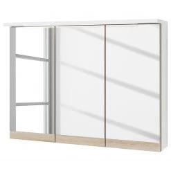 Loftscape Armoire de toilette Pomezia - Avec éclairage intégré - Blanc - Largeur : 80 cm