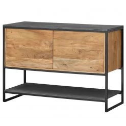 Ars manufacti Meuble sous vasque Conjo - Acacia massif / Fer - Acacia / Noir - Largeur : 120 cm