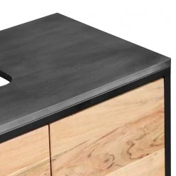 Ars manufacti Meuble sous lavabo Conjo - Acacia massif / Fer - Acacia / Noir -Meubles de salle de bain Soldes 2022 1000287809 220517 034 DETAILS P000000001000287809