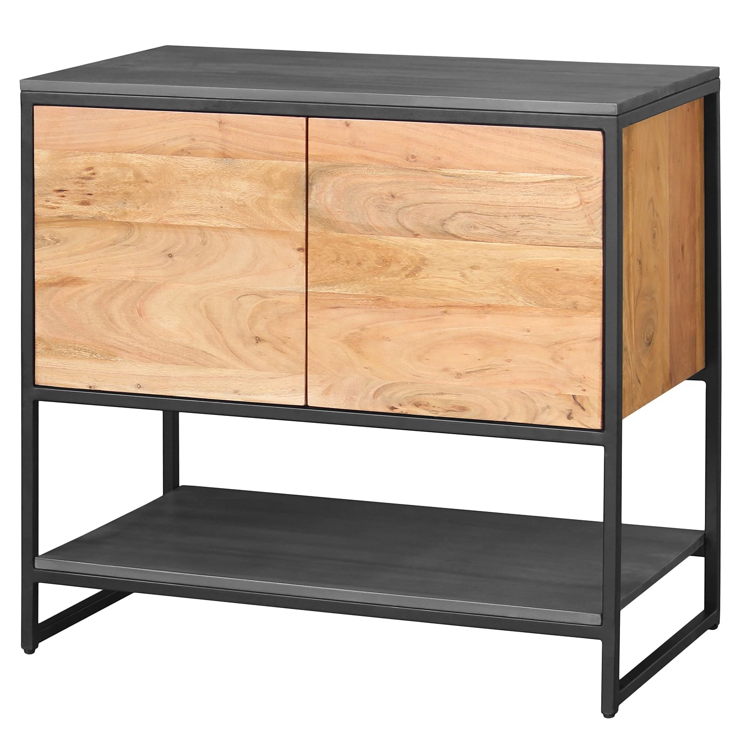 Ars manufacti Salle de bain Conjo I (3 éléments) - Acacia massif / Fer - Acacia / Noir - Largeur : 136 cm 4 Ars manufacti Salle de bain Conjo I (3 éléments) - Acacia massif / Fer - Acacia / Noir - Largeur : 136 cm – Image 2