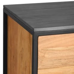 Ars manufacti Salle de bain Conjo I (3 éléments) - Acacia massif / Fer - Acacia / Noir - Largeur : 136 cm 26 Ars manufacti Salle de bain Conjo I (3 éléments) - Acacia massif / Fer - Acacia / Noir - Largeur : 136 cm -Meubles de salle de bain Soldes 2022 1000287811 220517 036 DETAILS P000000001000287811