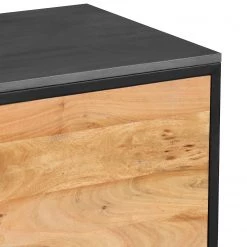 Ars manufacti Meuble sous vasque Conjo - Acacia massif / Fer - Acacia / Noir - Largeur : 90 cm -Meubles de salle de bain Soldes 2022 1000287812 220517 034 DETAILS P000000001000287812