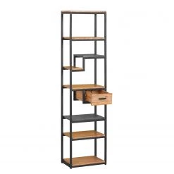 Ars manufacti Étagère Conjo I - Acacia massif / Fer - Acacia / Noir - Hauteur : 180 cm -Meubles de salle de bain Soldes 2022 1000287813 220517 032 DETAILS P000000001000287813