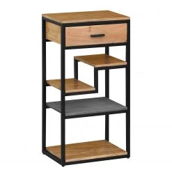Ars manufacti Étagère Conjo I - Acacia massif / Fer - Acacia / Noir - Hauteur : 90 cm