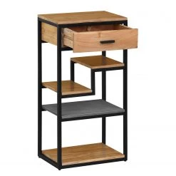 Ars manufacti Étagère Conjo I - Acacia massif / Fer - Acacia / Noir - Hauteur : 90 cm -Meubles de salle de bain Soldes 2022 1000287815 220517 032 DETAILS P000000001000287815