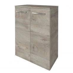 Fackelmann Meuble bas B.Style - Chêne gris - Largeur : 60 cm - à droite ou gauche (vue de face)