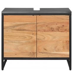 Ars manufacti Salle de bain Conjo III (3 éléments) - Acacia massif / Fer - Acacia / Noir -Meubles de salle de bain Soldes 2022 1000287825 220517 031 DETAILS P000000001000287825