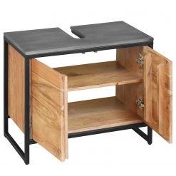 Ars manufacti Salle de bain Conjo IV (2 éléments) - Acacia massif / Fer - Acacia / Noir -Meubles de salle de bain Soldes 2022 1000287826 220517 033 DETAILS P000000001000287826