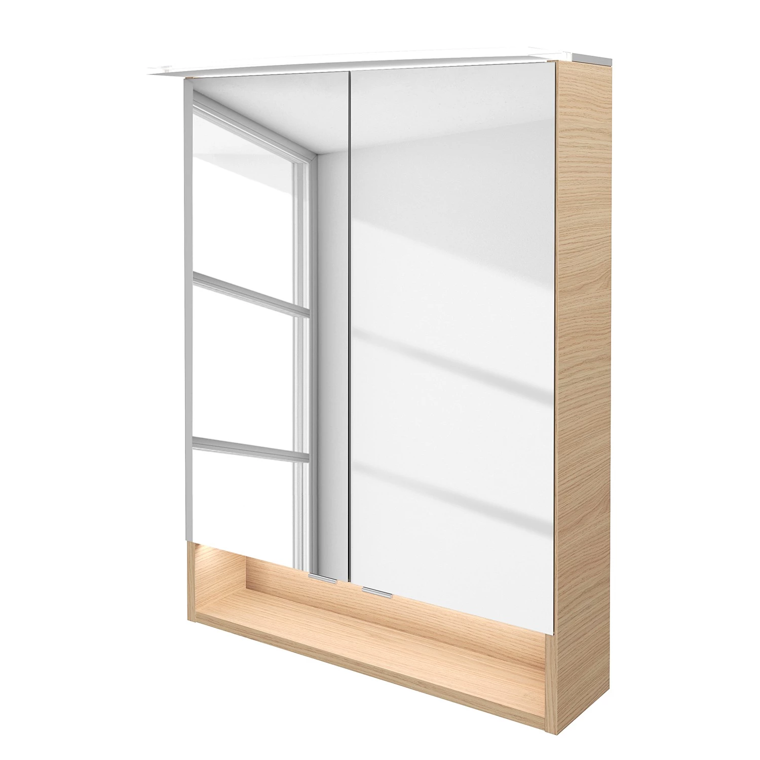 Fackelmann Armoire de toilette B.Style - Avec éclairage intégré - Imitation chêne clair - Largeur : 60 cm 3 Fackelmann Armoire de toilette B.Style - Avec éclairage intégré - Imitation chêne clair - Largeur : 60 cm