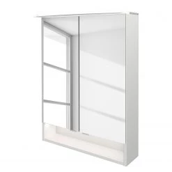 Fackelmann Armoire de toilette B.Style - Avec éclairage intégré - Blanc - Largeur : 60 cm