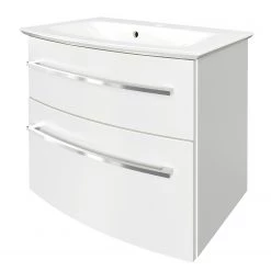 Fackelmann Meuble avec vasque B.Style - Blanc - Largeur : 65 cm