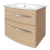 Fackelmann Meuble avec vasque B.Style - Imitation chêne clair - Largeur : 65 cm -Meubles de salle de bain Soldes 2022 1000287850 210826 08283100132 IMAGE P000000001000287850