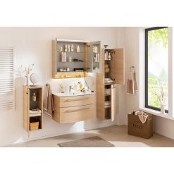 Fackelmann Colonne de salle de bain B.Style - Imitation chêne clair - Butoir à droite -Meubles de salle de bain Soldes 2022 1000287857 210826 08283500167 MOOD DETAILS P000000001000287857 mood