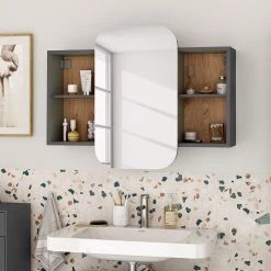 Mørteens Salle de bain Lindholm VII (4 éléments) - Partiellement en chêne massif - Gris -Meubles de salle de bain Soldes 2022 1000288177 210903 14510600016 MOOD DETAILS P000000001000288177 mood