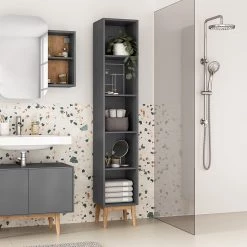 Mørteens Salle de bain Lindholm VII (4 éléments) - Partiellement en chêne massif - Gris -Meubles de salle de bain Soldes 2022 1000288177 210903 14510700025 MOOD DETAILS P000000001000288177 mood