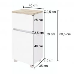 Giessbach Meuble bas Cosona - Imitation chêne wotan -Meubles de salle de bain Soldes 2022 1000289234 210917 09311200023 SKETCH DETAILS P000000001000289234 sketch