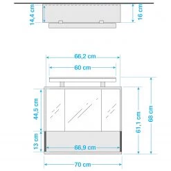 Schildmeyer Armoire de toilette Limone I - Éclairage inclus - Imitation chêne clair -Meubles de salle de bain Soldes 2022 1000289503 211005 12532300617 SKETCH DETAILS P000000001000289503 sketch