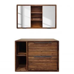 Ars Natura Salle de bain Trangle II (2 éléments) - Sheesham massif