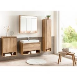 Fackelmann Meuble bas Natura - Imitation chêne à nœuds -Meubles de salle de bain Soldes 2022 1000300287 211026 11050500055 MOOD DETAILS P000000001000300287 mood