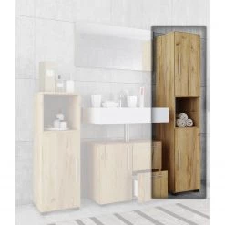 VCM Colonne de salle de bain Flandu - Imitation chêne -Meubles de salle de bain Soldes 2022 1000304214 211029 13251800082 DETAILS P000000001000304214