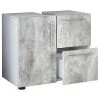 VCM Meuble sous lavabo Flandu - Imitation béton -Meubles de salle de bain Soldes 2022 1000304215 211029 13254600055 IMAGE P000000001000304215
