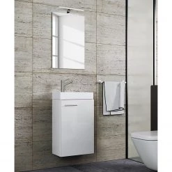 VCM Salle de bain Slito III (2 éléments) - Avec éclairage intégré - Blanc -Meubles de salle de bain Soldes 2022 1000304218 211108 08145900037 MOOD DETAILS P000000001000304218 mood