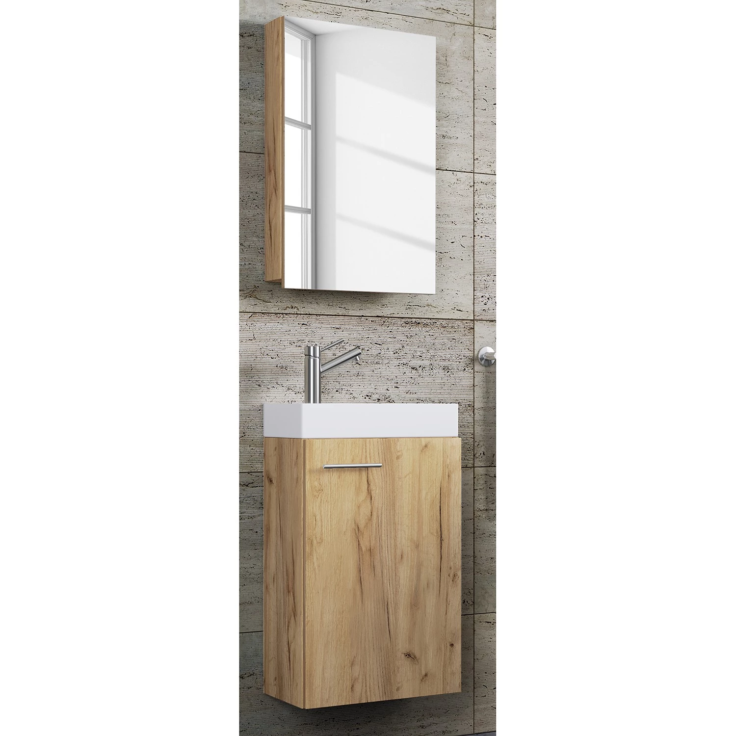 VCM Salle de bain Slito II (3 élém.) - Imitation chêne 3 VCM Salle de bain Slito II (3 élém.) - Imitation chêne