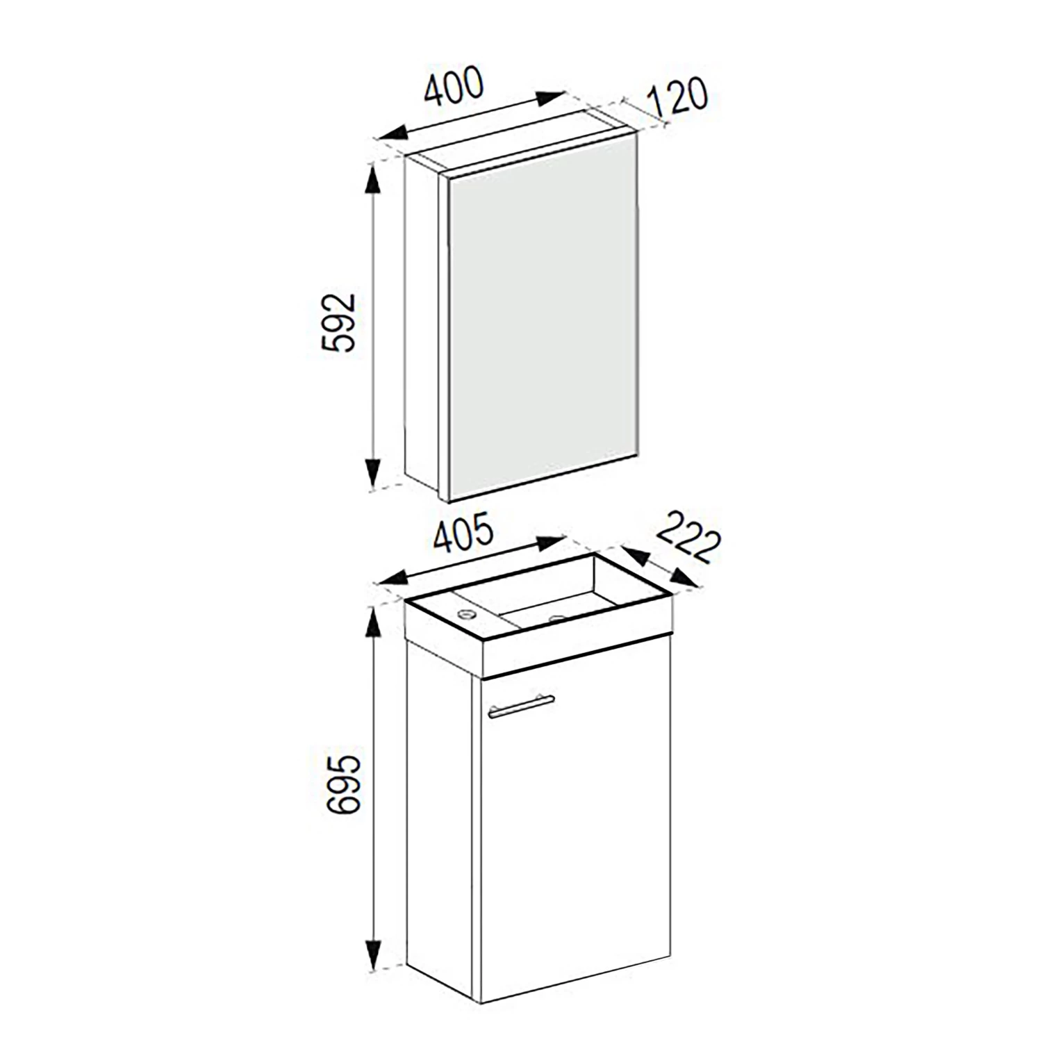 VCM Salle de bain Slito II (3 élém.) - Imitation chêne 6 VCM Salle de bain Slito II (3 élém.) - Imitation chêne – Image 4