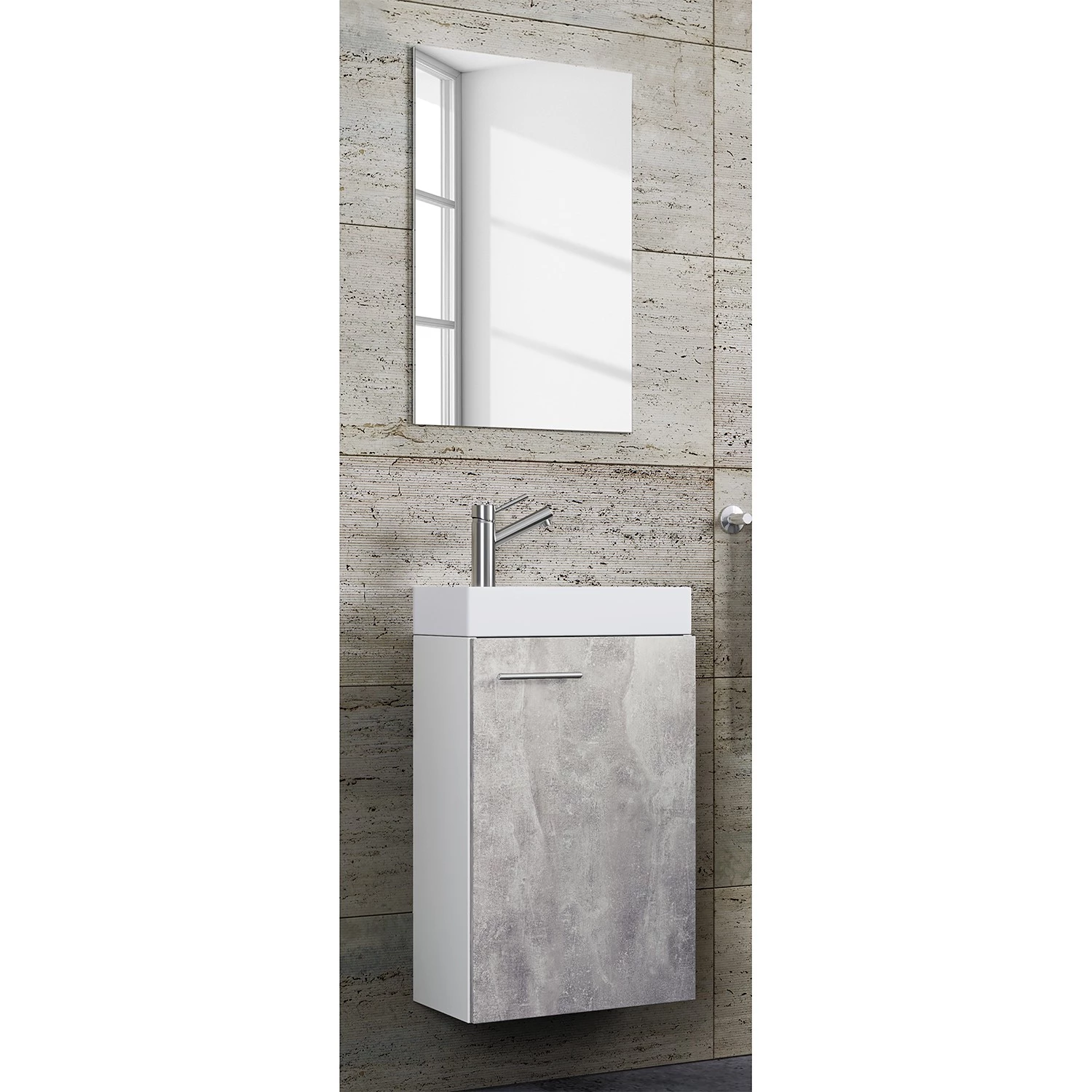 VCM Salle de bain Slito I (3 éléments) - Imitation béton 3 VCM Salle de bain Slito I (3 éléments) - Imitation béton