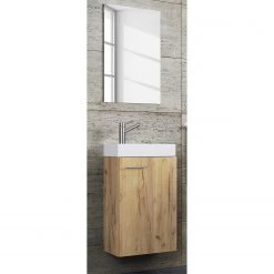 VCM Salle de bain Slito I (3 éléments) - Imitation chêne