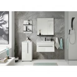 Roomscape Meuble bas Farson - Blanc brillant - Butoir à droite -Meubles de salle de bain Soldes 2022 1000305901 211118 06510900033 MOOD DETAILS P000000001000305901 mood