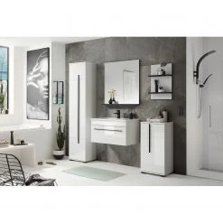 Roomscape Meuble bas Farson - Blanc brillant - Butoir à gauche -Meubles de salle de bain Soldes 2022 1000305908 211118 06510900037 MOOD DETAILS P000000001000305908 mood