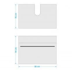 Roomscape Salle de bain Farson II (4 éléments) - Blanc brillant -Meubles de salle de bain Soldes 2022 1000305911 211109 12394100750 SKETCH DETAILS P000000001000305911 sketch