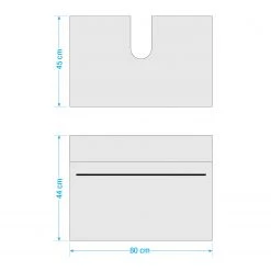 Roomscape Salle de bain Farson I (2 éléments) - Blanc brillant -Meubles de salle de bain Soldes 2022 1000305916 211109 12394100751 SKETCH DETAILS P000000001000305916 sketch