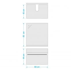 Roomscape Salle de bain Farson I (2 éléments) - Blanc brillant -Meubles de salle de bain Soldes 2022 1000305916 211118 065110000545 SKETCH DETAILS P000000001000305916 sketch