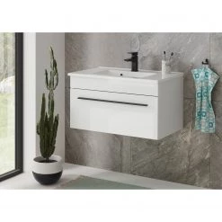 Roomscape Meuble avec vasque Farson - Blanc brillant - Largeur : 80 cm -Meubles de salle de bain Soldes 2022 1000305917 211109 12392400078 MOOD DETAILS P000000001000305917 mood