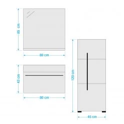 Roomscape Salle de bain Farson IX (3 éléments) - Blanc brillant -Meubles de salle de bain Soldes 2022 1000305920 211118 065111000572 SKETCH DETAILS P000000001000305920 sketch