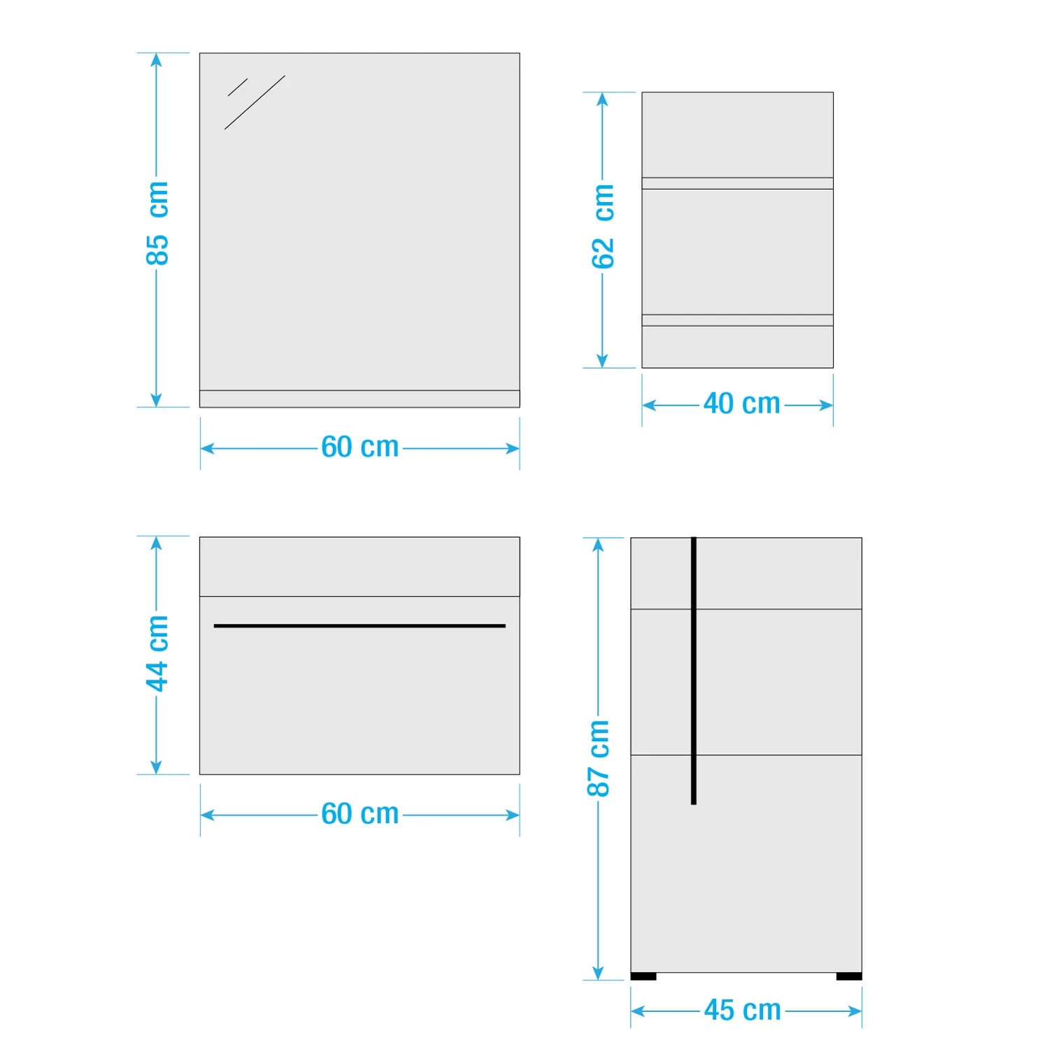 Roomscape Salle de bain Farson VI (4 éléments) - Blanc brillant 12 Roomscape Salle de bain Farson VI (4 éléments) - Blanc brillant – Image 10