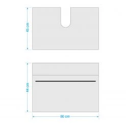Roomscape Salle de bain Farson III (5 éléments) - Blanc brillant -Meubles de salle de bain Soldes 2022 1000305926 211109 12394100759 SKETCH DETAILS P000000001000305926 sketch