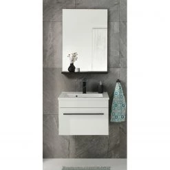 Roomscape Salle de bain Farson V (2 éléments) - Blanc brillant - Largeur : 60 cm