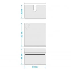 Roomscape Salle de bain Farson IV (5 éléments) - Blanc brillant -Meubles de salle de bain Soldes 2022 1000305932 211118 065111000547 SKETCH DETAILS P000000001000305932 sketch