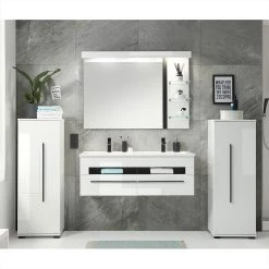 Roomscape Salle de bain Farson XVIII (4 éléments) - Blanc brillant