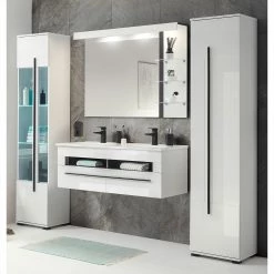 Roomscape Salle de bain Farson XXI (4 éléments) - Blanc brillant