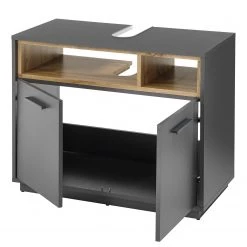 Giessbach Salle de bain Guardo I (5 éléments) - Avec éclairage intégré - Graphite / Imitation chêne sauvage -Meubles de salle de bain Soldes 2022 1000311839 220126 10020900036 DETAILS P000000001000311839