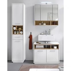 Giessbach Salle de bain Guardo III (3 éléments) - Avec éclairage intégré - Blanc